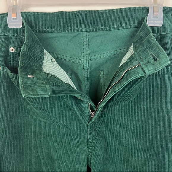 GAP Emerald Green Corduroy Straight Leg Cigarette Pants 6 Preppy Academia Ankle - Picture 8 of 9